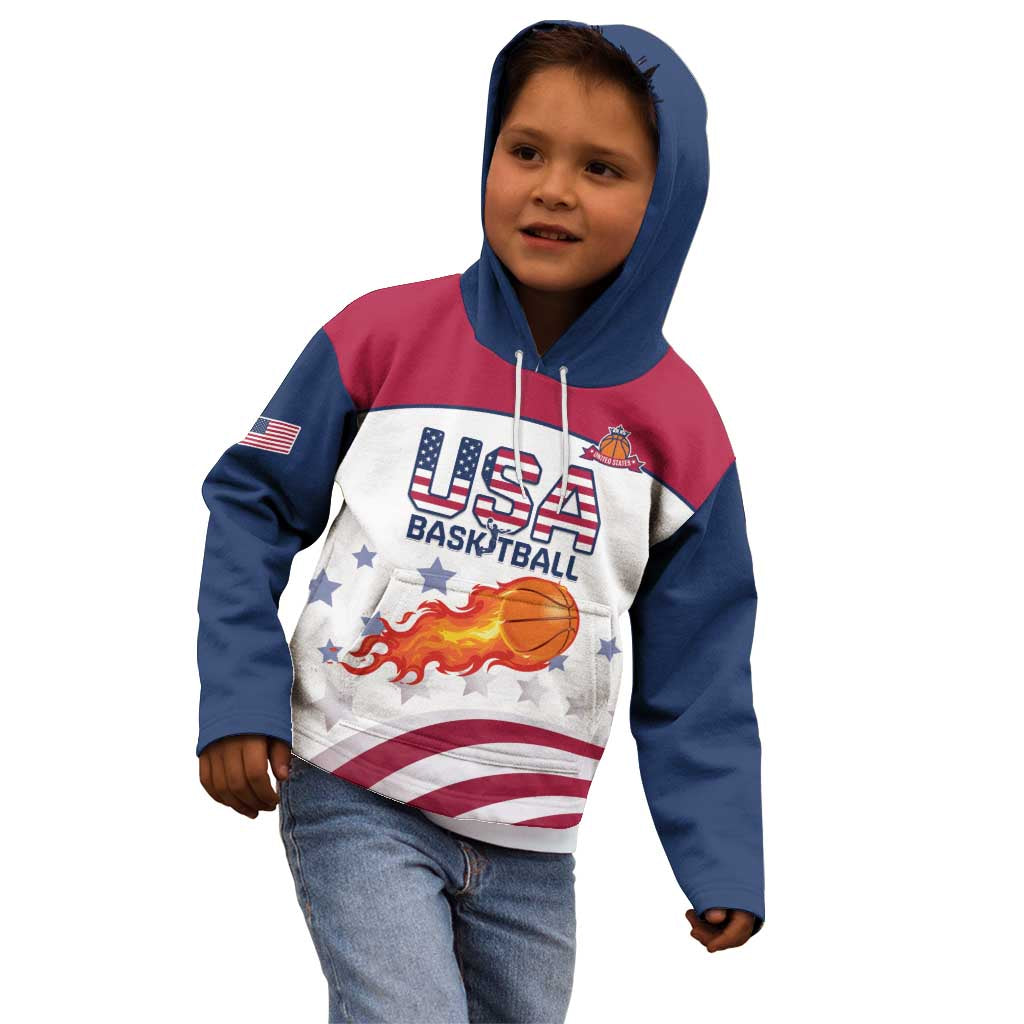 Custom United States Basketball Kid Hoodie Go Champions LT15