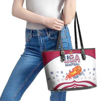 Custom United States Basketball Leather Tote Bag Go Champions