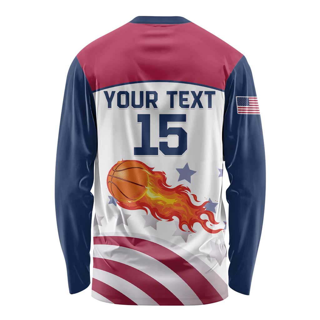 Custom United States Basketball Long Sleeve Shirt Go Champions