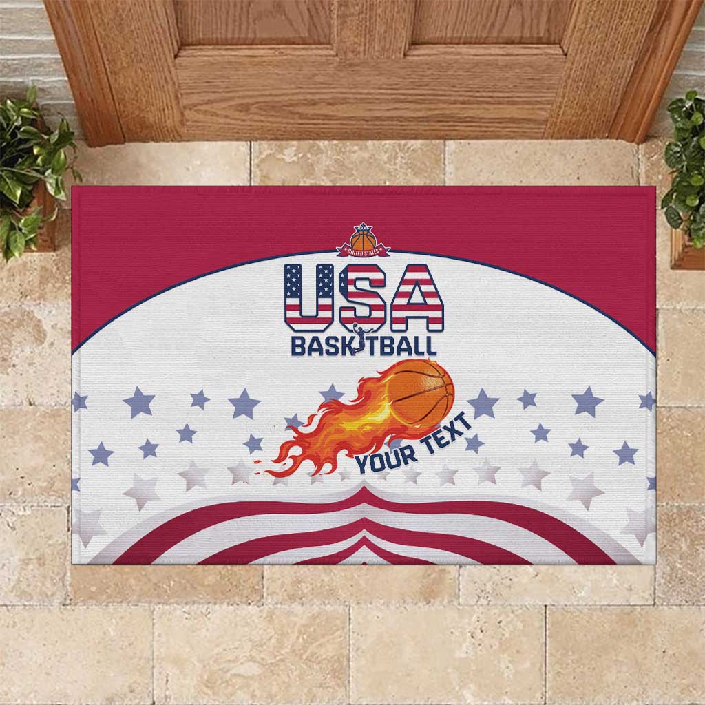 Custom United States Basketball Rubber Doormat Go Champions