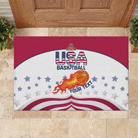 Custom United States Basketball Rubber Doormat Go Champions