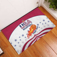 Custom United States Basketball Rubber Doormat Go Champions