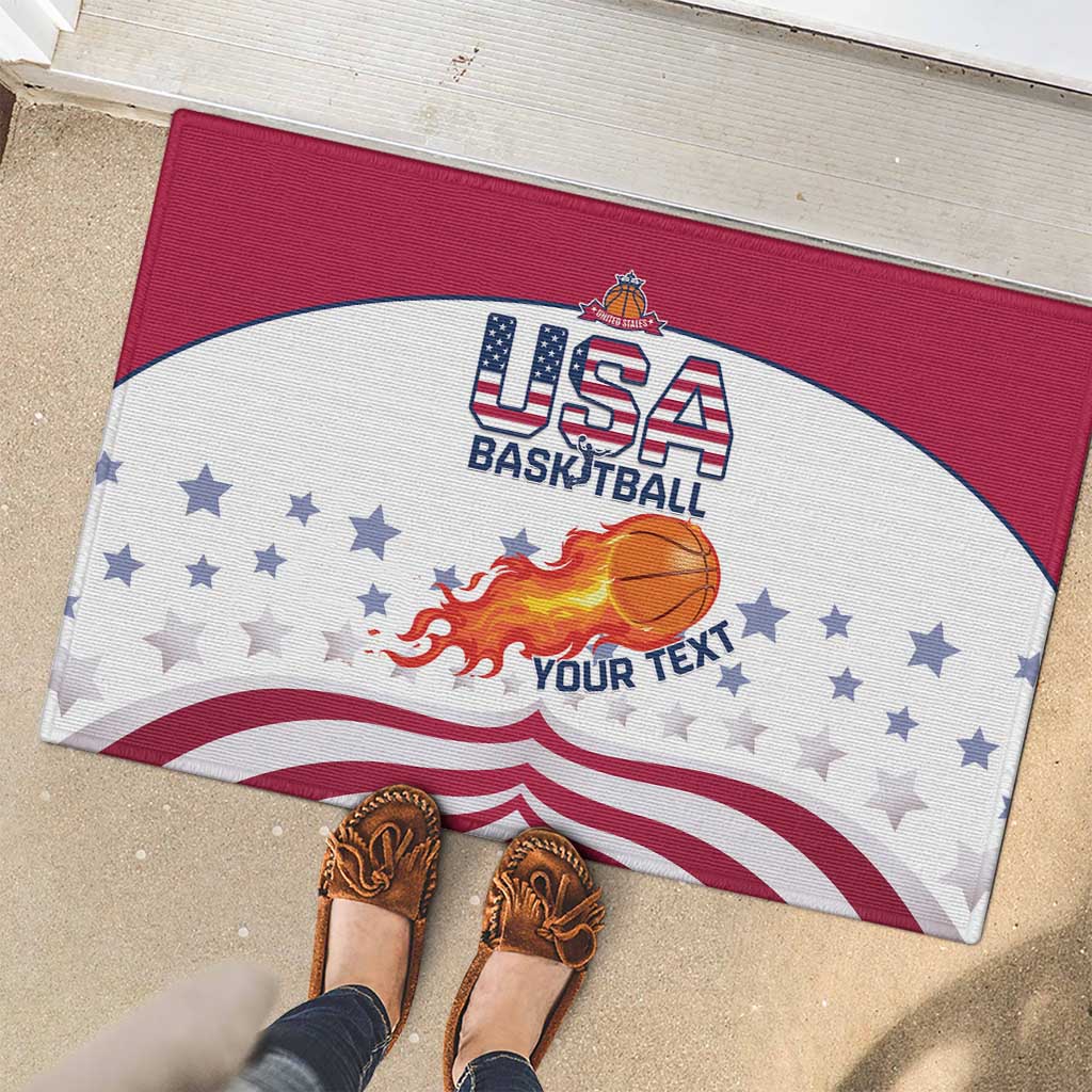 Custom United States Basketball Rubber Doormat Go Champions