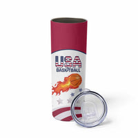 Custom United States Basketball Skinny Tumbler Go Champions