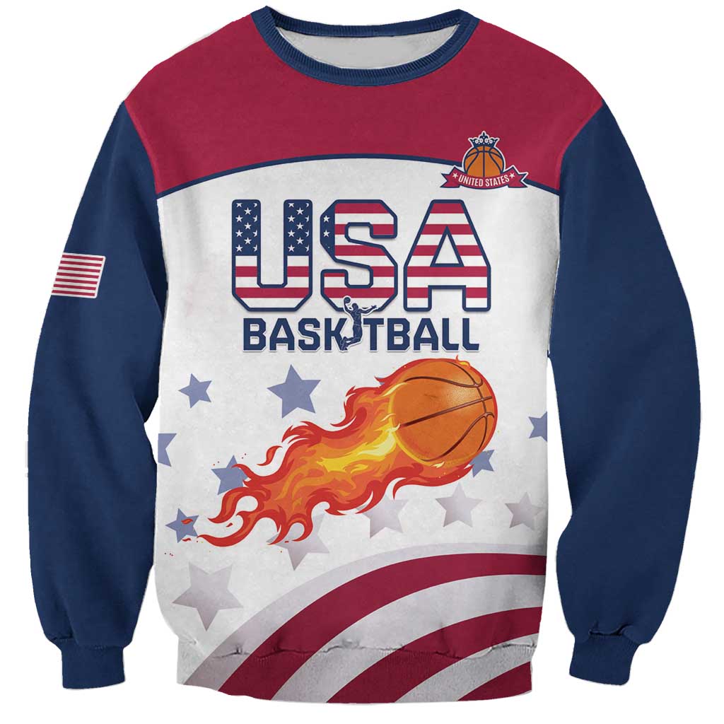 Custom United States Basketball Sweatshirt Go Champions