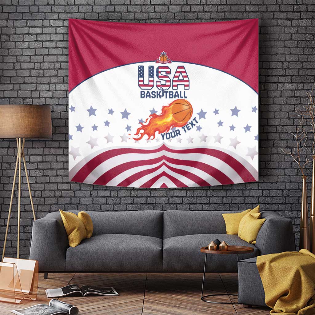 Custom United States Basketball Tapestry Go Champions