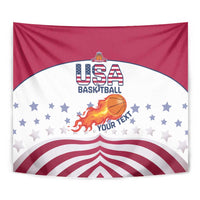 Custom United States Basketball Tapestry Go Champions