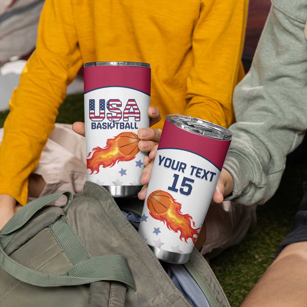 Custom United States Basketball Tumbler Cup Go Champions