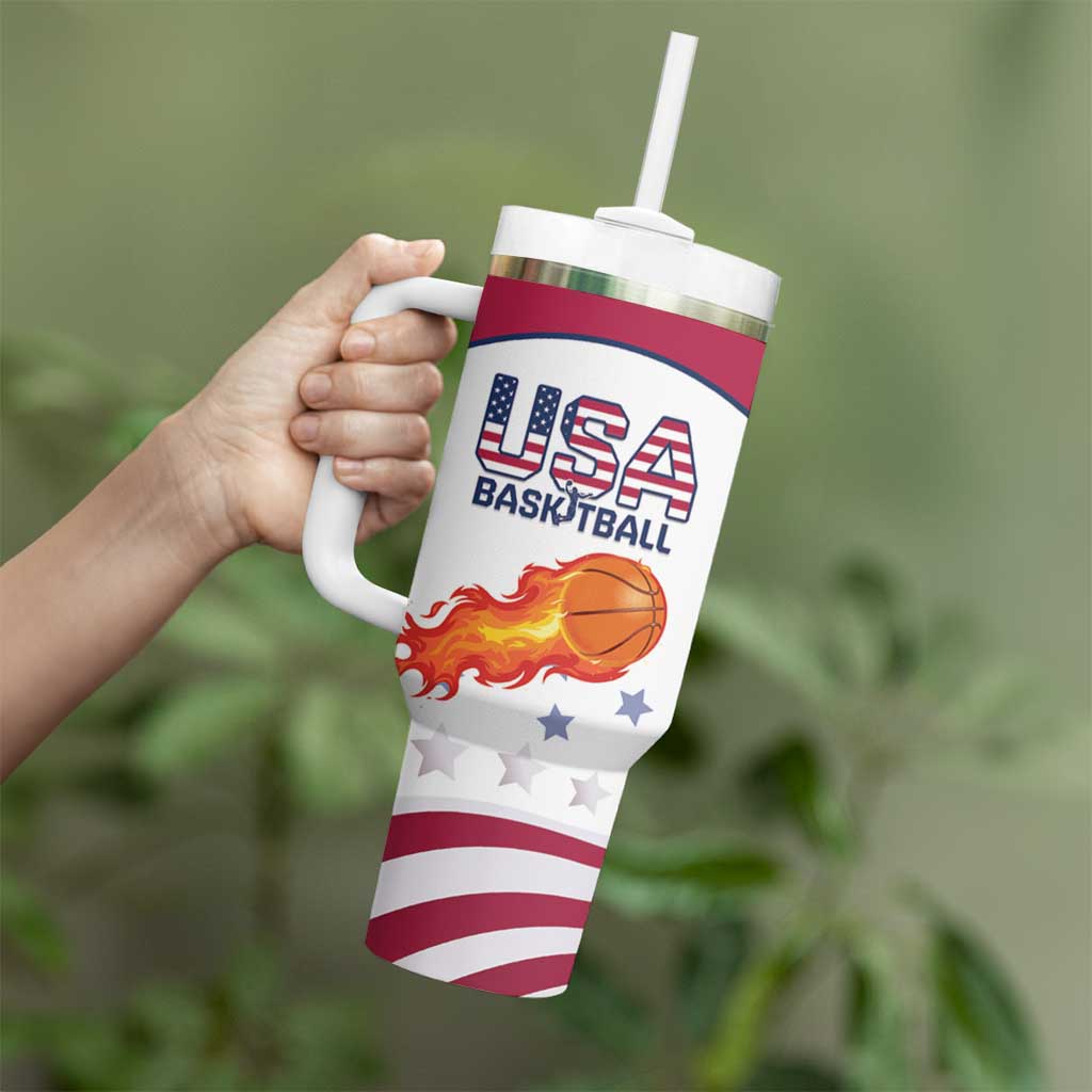 Custom United States Basketball Tumbler With Handle Go Champions
