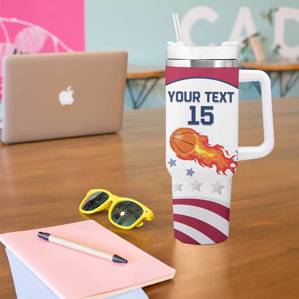 Custom United States Basketball Tumbler With Handle Go Champions
