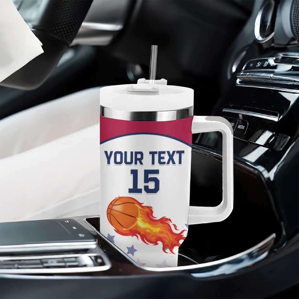 Custom United States Basketball Tumbler With Handle Go Champions