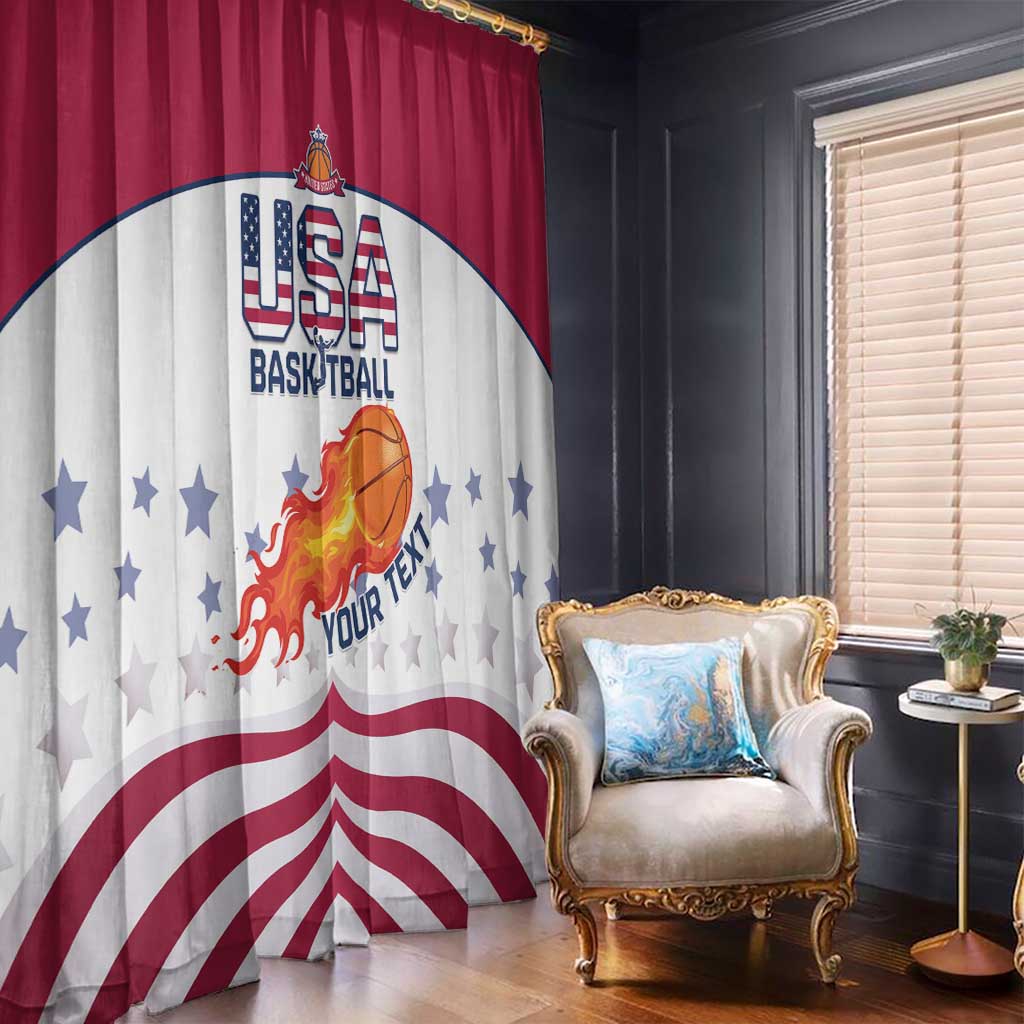Custom United States Basketball Window Curtain Go Champions