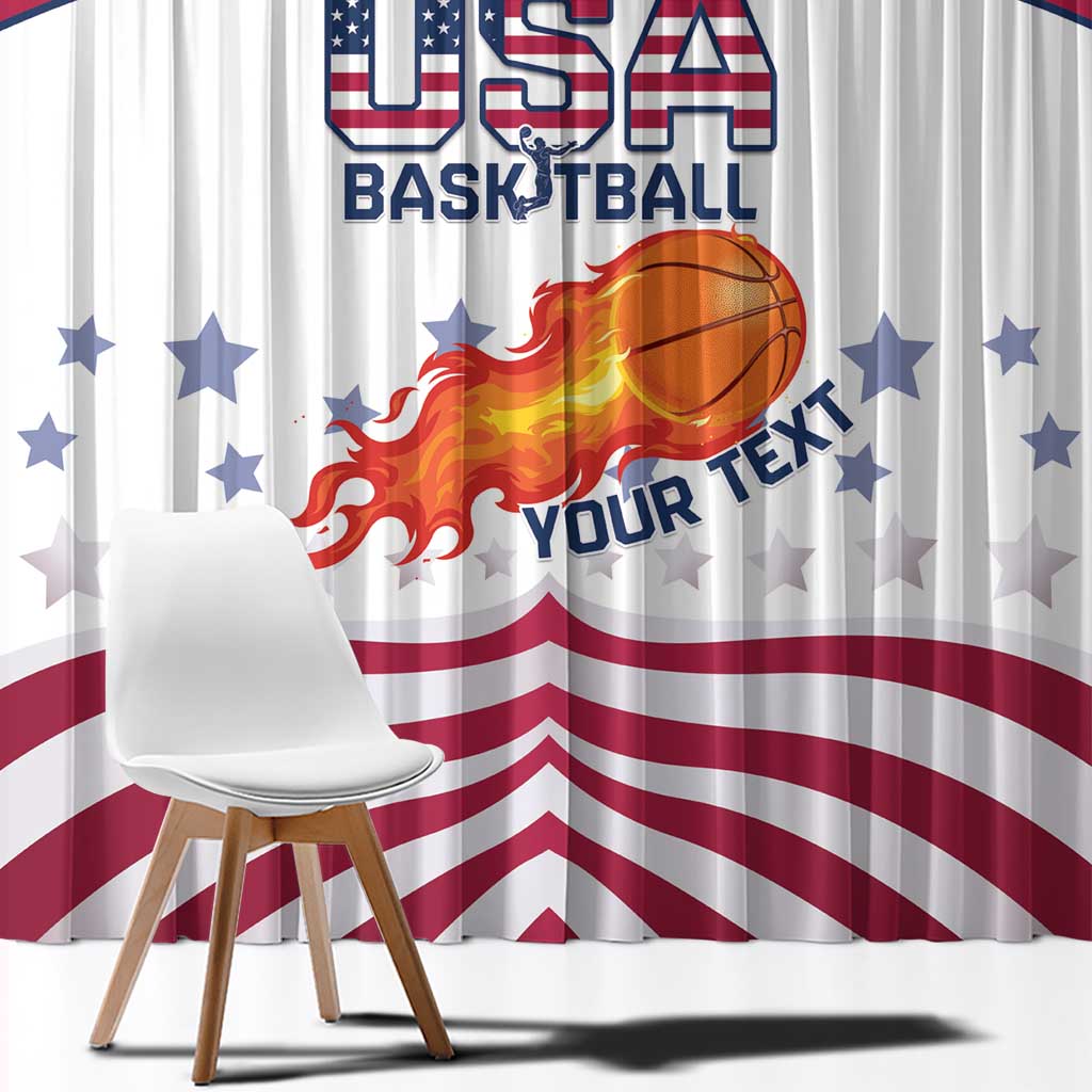 Custom United States Basketball Window Curtain Go Champions