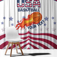 Custom United States Basketball Window Curtain Go Champions