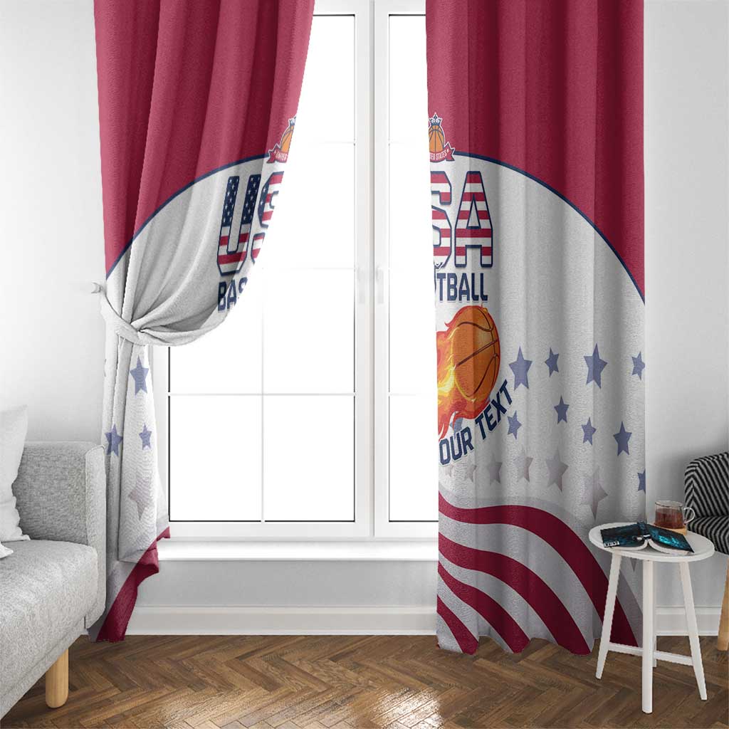 Custom United States Basketball Window Curtain Go Champions