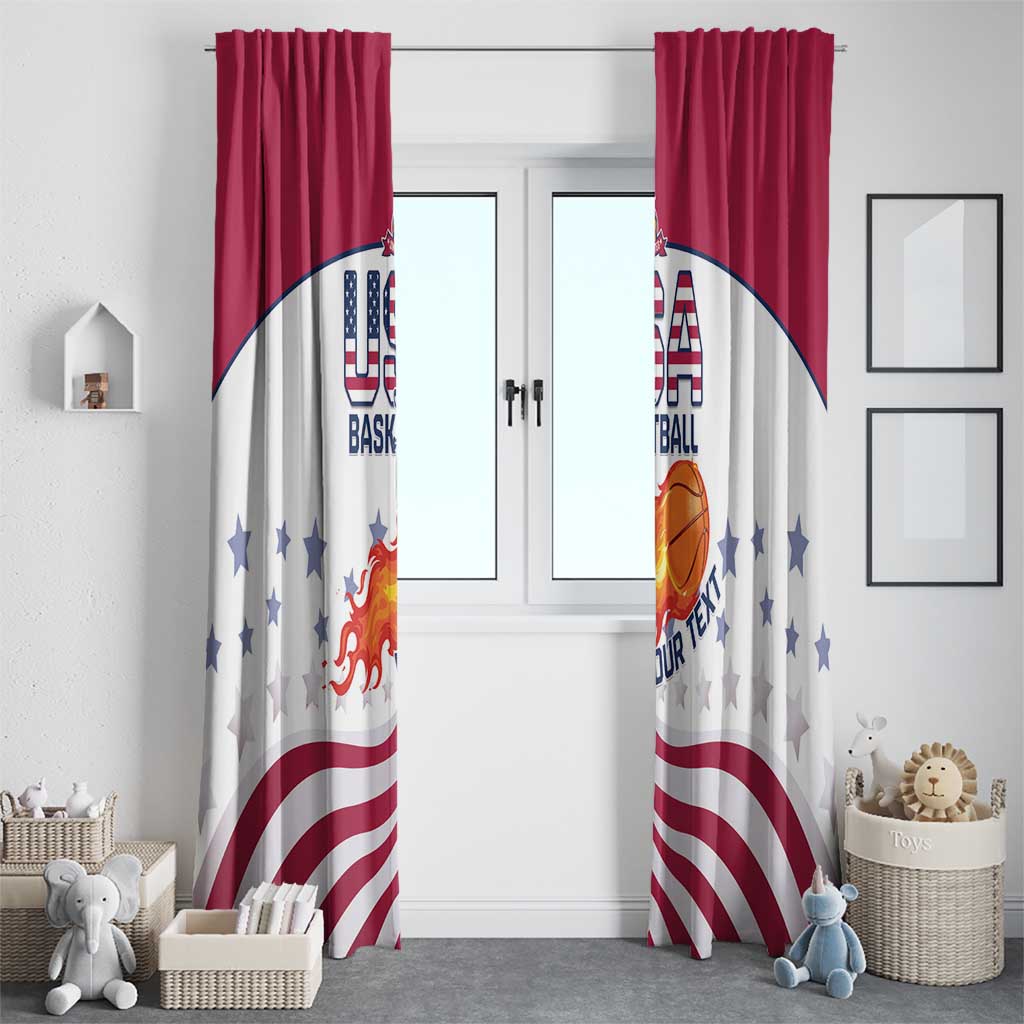 Custom United States Basketball Window Curtain Go Champions