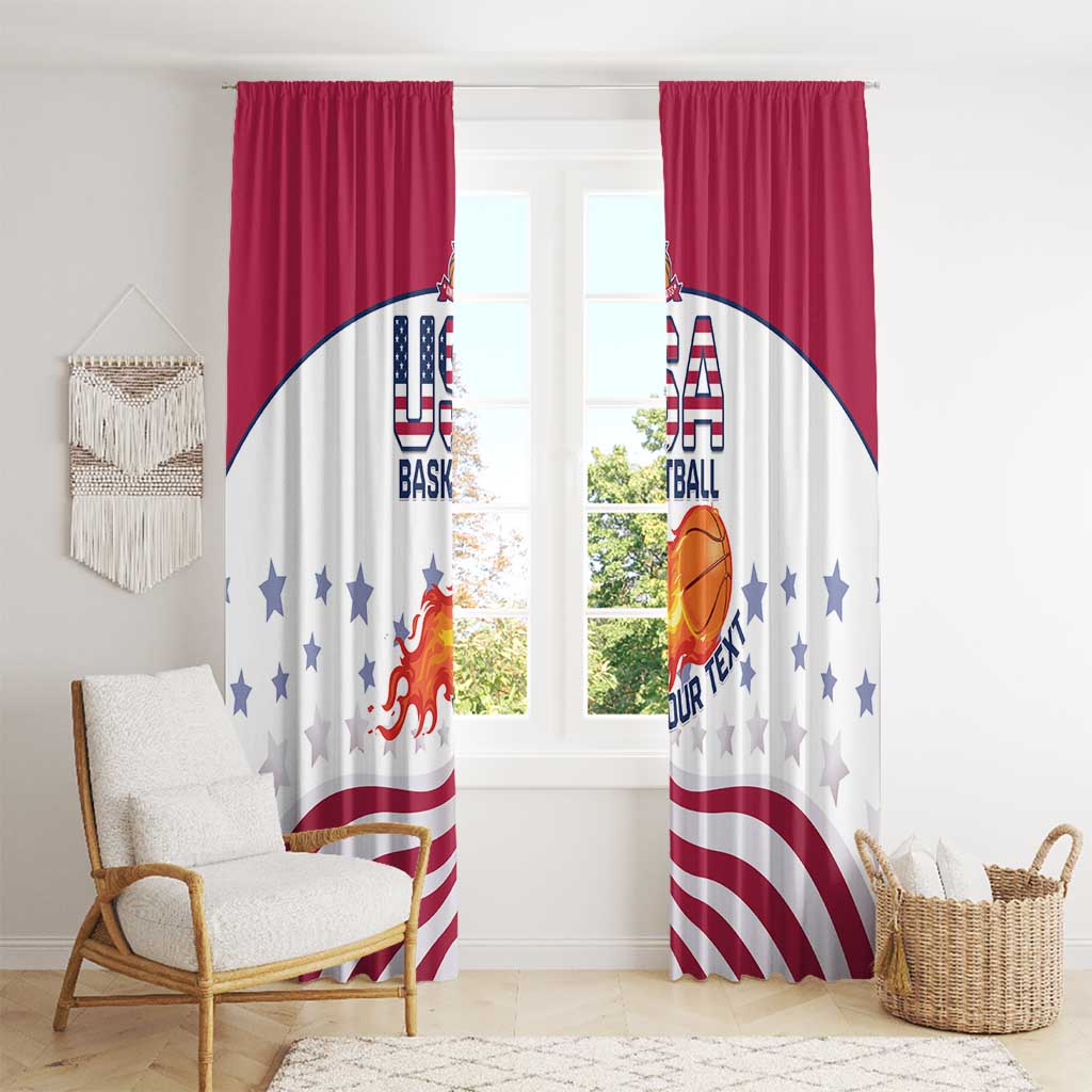 Custom United States Basketball Window Curtain Go Champions