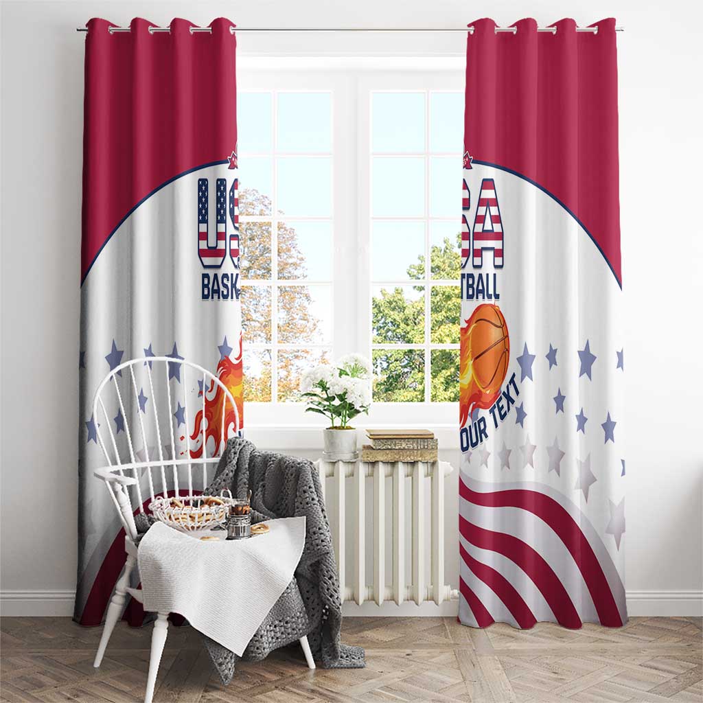 Custom United States Basketball Window Curtain Go Champions