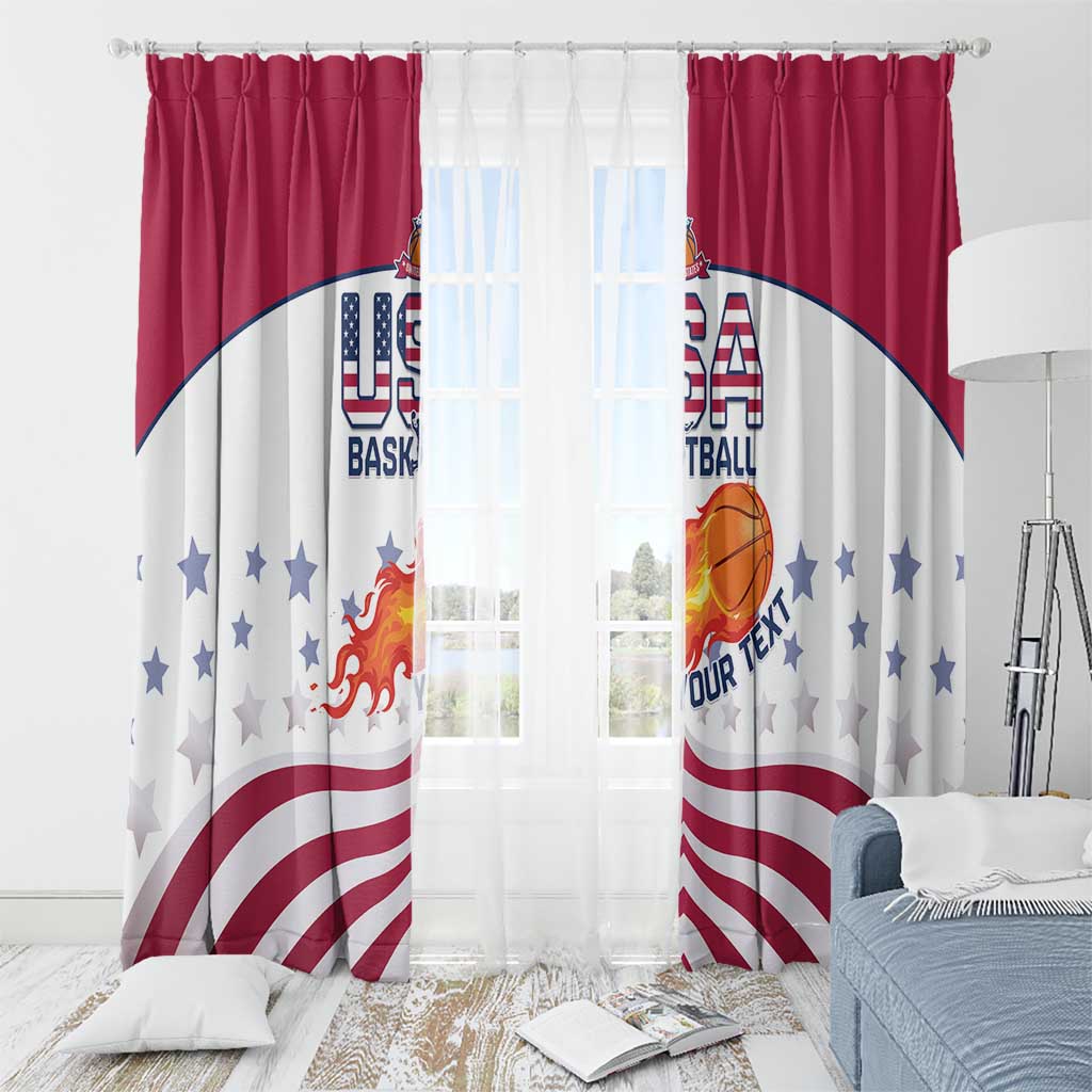 Custom United States Basketball Window Curtain Go Champions