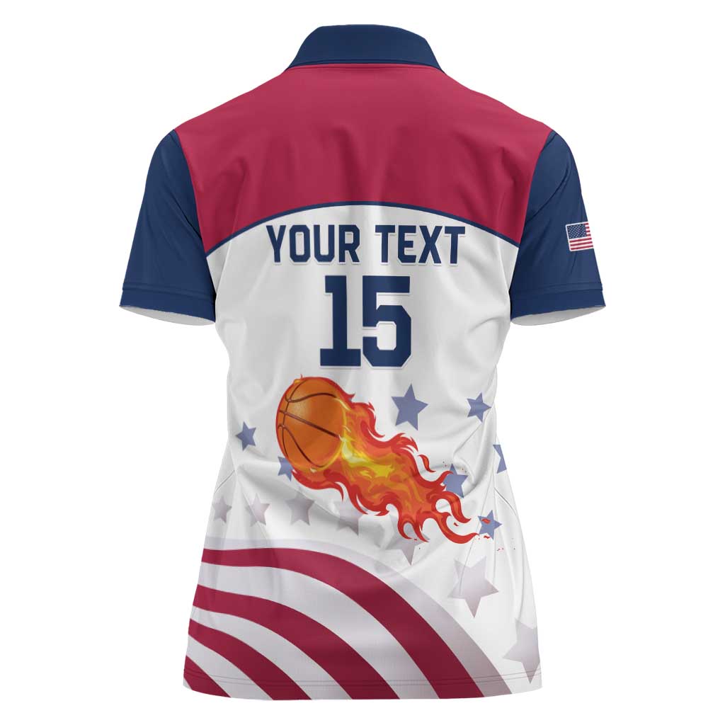 Custom United States Basketball Women Polo Shirt Go Champions