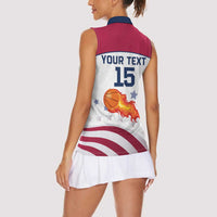 Custom United States Basketball Women Sleeveless Polo Shirt Go Champions