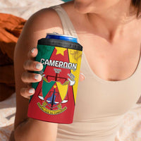 Personalised Cameroon National Day 4 in 1 Can Cooler Tumbler Coat Of Arms With Lion