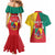 Personalised Cameroon National Day Couples Matching Mermaid Dress and Hawaiian Shirt Coat Of Arms With Lion