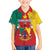 Personalised Cameroon National Day Family Matching Off The Shoulder Long Sleeve Dress and Hawaiian Shirt Coat Of Arms With Lion