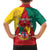 Personalised Cameroon National Day Family Matching Puletasi and Hawaiian Shirt Coat Of Arms With Lion