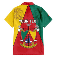 Personalised Cameroon National Day Family Matching Puletasi and Hawaiian Shirt Coat Of Arms With Lion