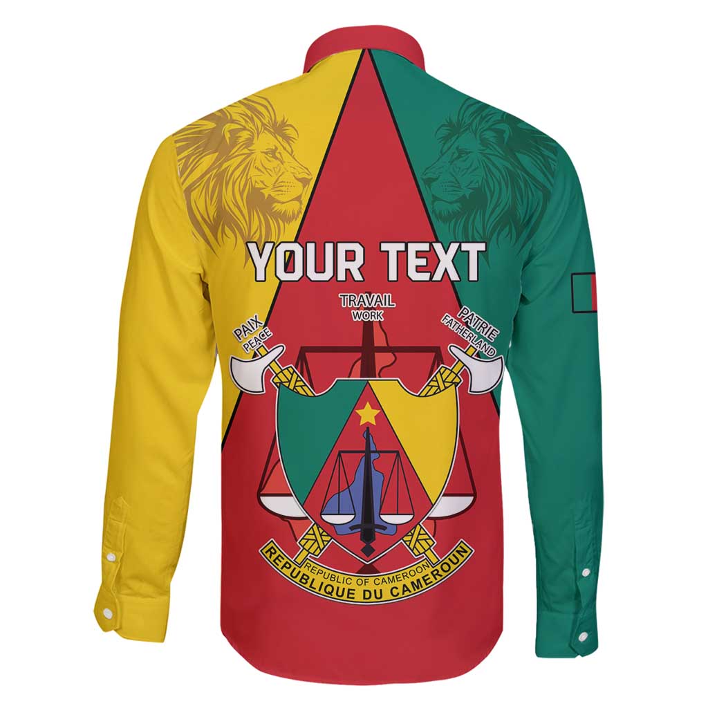 Personalised Cameroon National Day Family Matching Puletasi and Hawaiian Shirt Coat Of Arms With Lion
