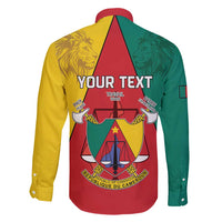 Personalised Cameroon National Day Family Matching Puletasi and Hawaiian Shirt Coat Of Arms With Lion