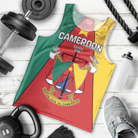 Personalised Cameroon National Day Men Tank Top Coat Of Arms With Lion