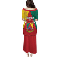 Personalised Cameroon National Day Puletasi Coat Of Arms With Lion
