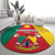 Cameroon National Day Round Carpet Coat Of Arms With Lion