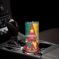 Personalised Cameroon National Day Skinny Tumbler Coat Of Arms With Lion