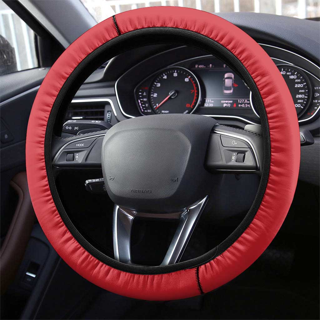 Cameroon National Day Steering Wheel Cover Coat Of Arms With Lion