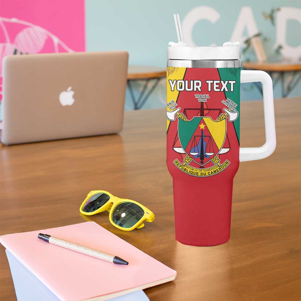 Personalised Cameroon National Day Tumbler With Handle Coat Of Arms With Lion