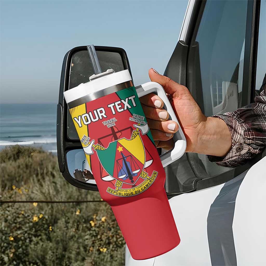 Personalised Cameroon National Day Tumbler With Handle Coat Of Arms With Lion