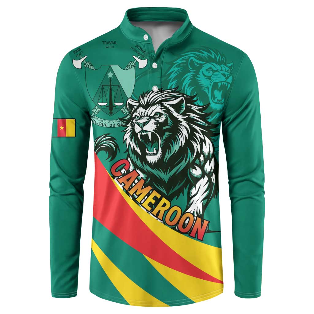 Personalised Happy Cameroon National Day Button Sweatshirt May 20 Cameroun