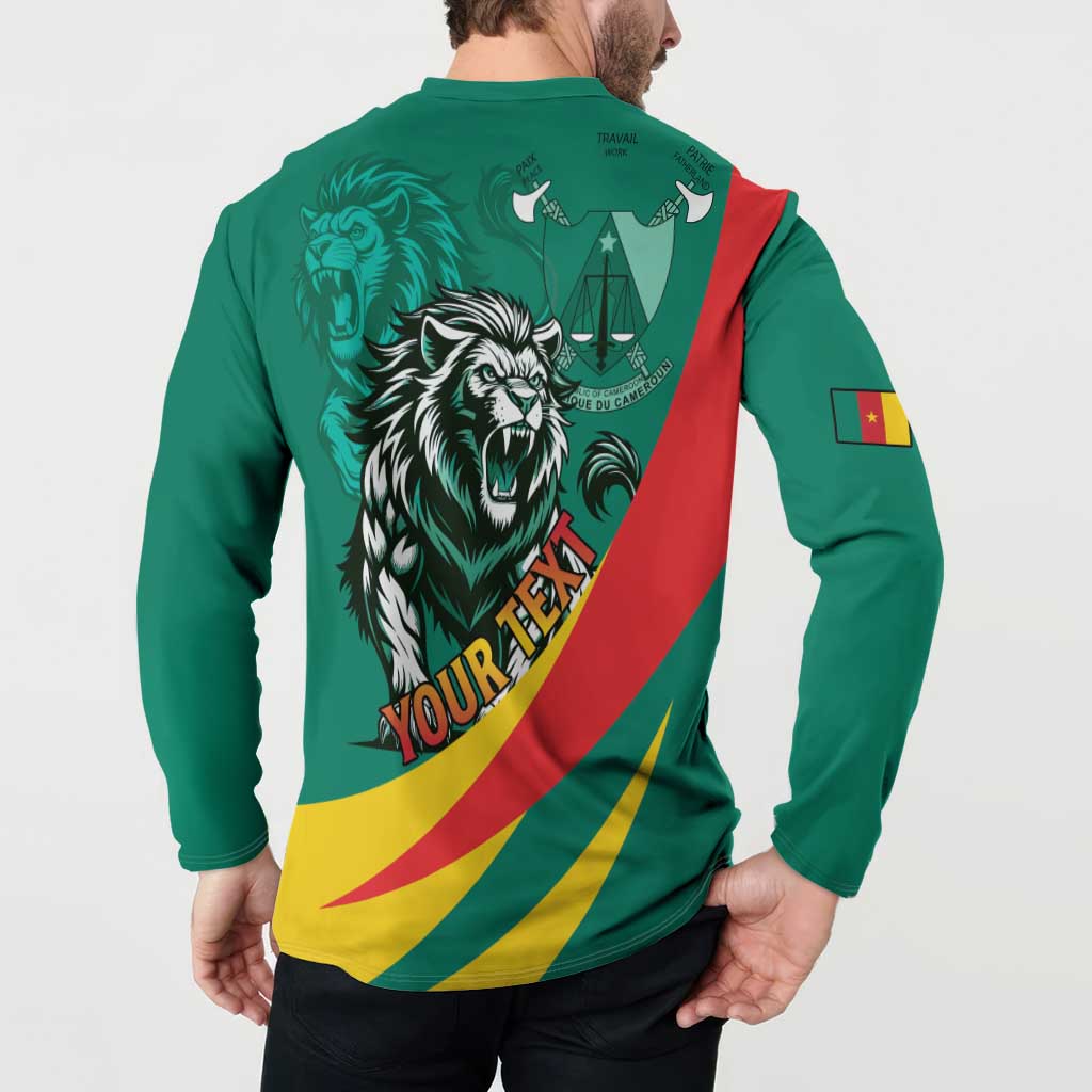 Personalised Happy Cameroon National Day Button Sweatshirt May 20 Cameroun