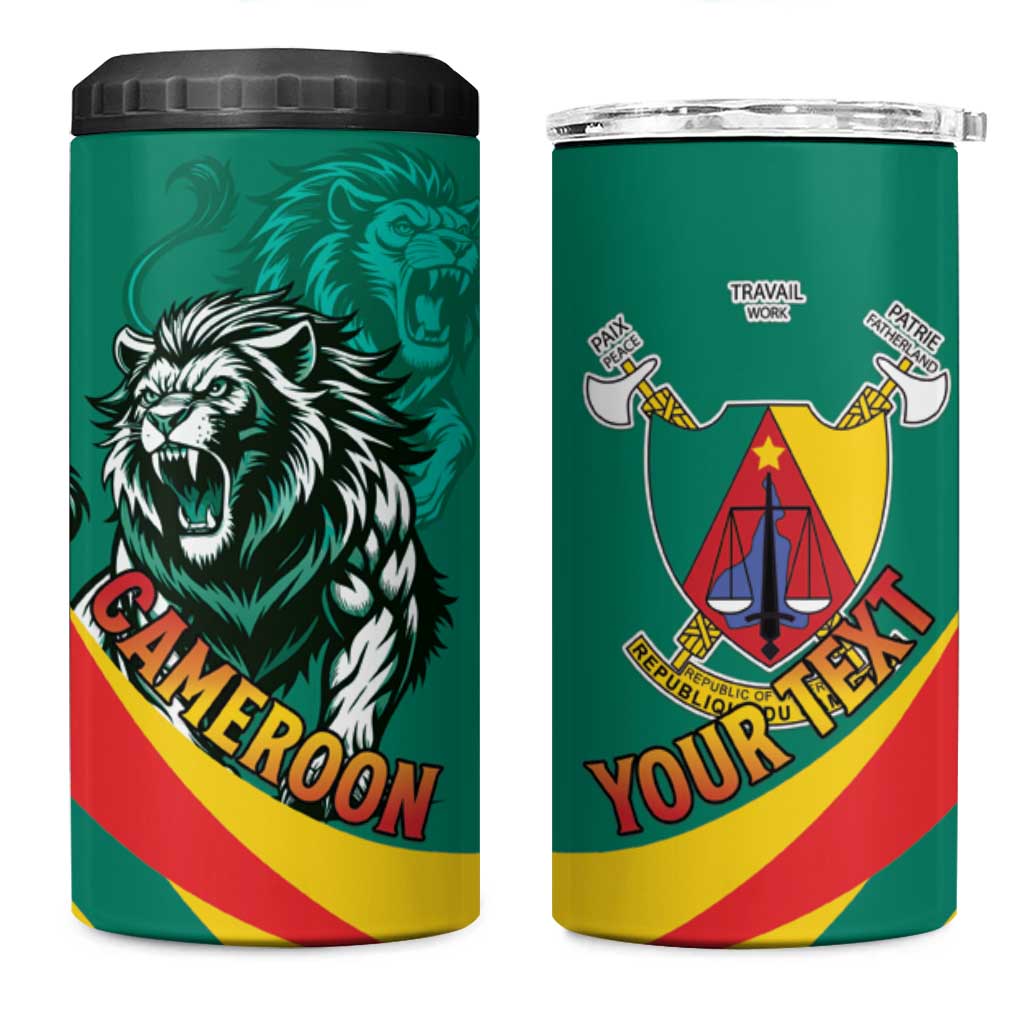 Personalised Happy Cameroon National Day 4 in 1 Can Cooler Tumbler May 20 Cameroun