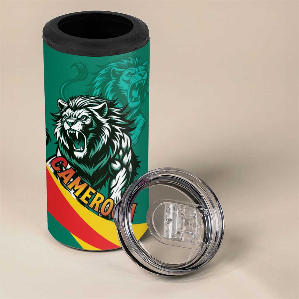Personalised Happy Cameroon National Day 4 in 1 Can Cooler Tumbler May 20 Cameroun