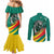 Personalised Happy Cameroon National Day Couples Matching Mermaid Dress and Long Sleeve Button Shirt May 20 Cameroun
