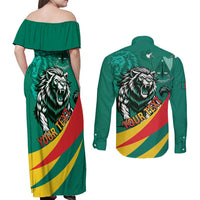 Personalised Happy Cameroon National Day Couples Matching Off Shoulder Maxi Dress and Long Sleeve Button Shirt May 20 Cameroun