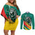 Personalised Happy Cameroon National Day Couples Matching Off Shoulder Short Dress and Long Sleeve Button Shirt May 20 Cameroun