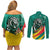 Personalised Happy Cameroon National Day Couples Matching Off Shoulder Short Dress and Long Sleeve Button Shirt May 20 Cameroun