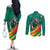 Personalised Happy Cameroon National Day Couples Matching Off The Shoulder Long Sleeve Dress and Long Sleeve Button Shirt May 20 Cameroun