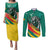 Personalised Happy Cameroon National Day Couples Matching Puletasi and Long Sleeve Button Shirt May 20 Cameroun