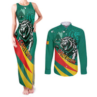 Personalised Happy Cameroon National Day Couples Matching Tank Maxi Dress and Long Sleeve Button Shirt May 20 Cameroun